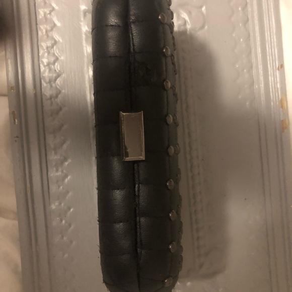2B Bebe black clutch/purse with silver studs - Picture 6 of 7